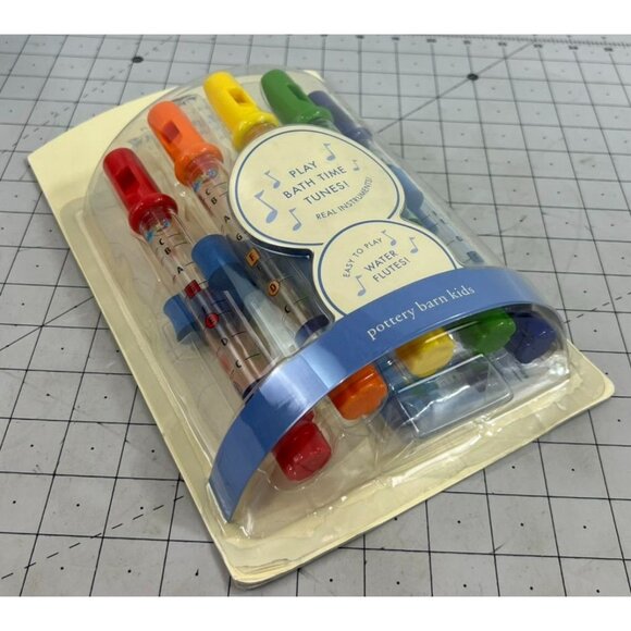 Pottery Barn Kids Water Flutes Play Music in the Tub L'eau Cannelures 3-8 NEW~~ - Picture 2 of 4